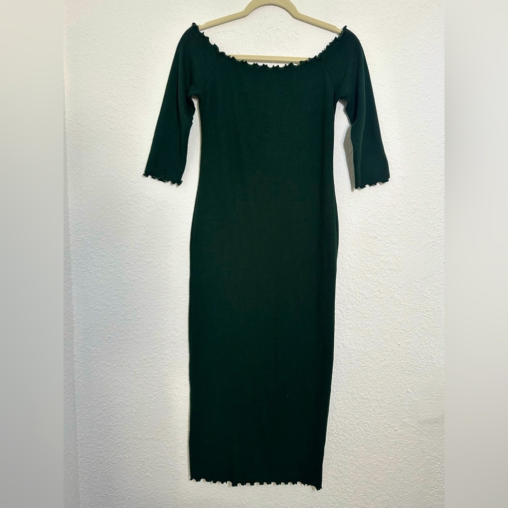 Fashion Nova sweetheart neckline thigh split sweater dress women’s